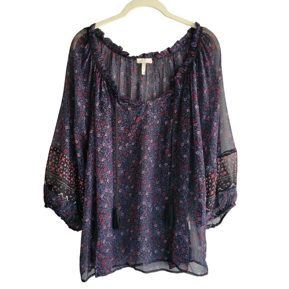 Joie Boho 100% Silk Blouse Size M - Picture 1 of 8